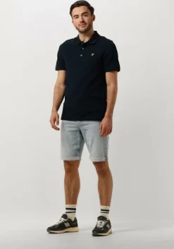 donkerblauwe lyle & scott polo plain polo shirt