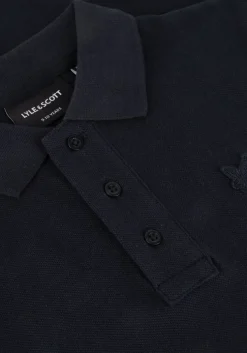 donkerblauwe lyle & scott t-shirt linen polo shirt