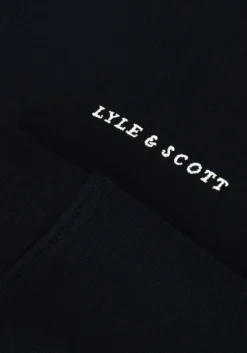 donkerblauwe lyle & scott truien/vesten script embroidered hoodie