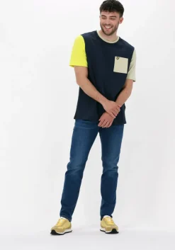 donkerblauwe lyle & scott t-shirt contrast t-shirt