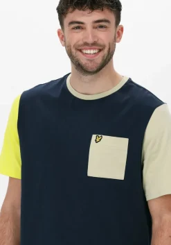 donkerblauwe lyle & scott t-shirt contrast t-shirt