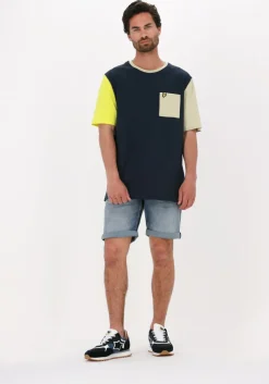 donkerblauwe lyle & scott t-shirt contrast t-shirt