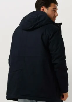 donkerblauwe lyle & scott parka's microfleece parka 2.0