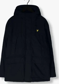 donkerblauwe lyle & scott parka's microfleece parka 2.0