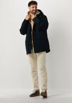 donkerblauwe lyle & scott parka's microfleece parka 2.0