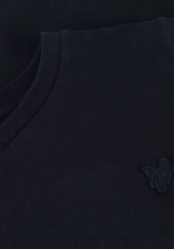 donkerblauwe lyle & scott t-shirt linen polo shirt