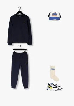 donkerblauwe lyle & scott joggingbroek skinny sweat pant