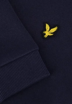 donkerblauwe lyle & scott sweater plain crew neck sweatshirt