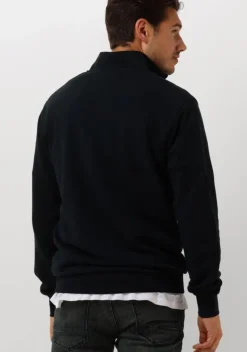 donkerblauwe lyle & scott sweater loopback quarter zip sweat