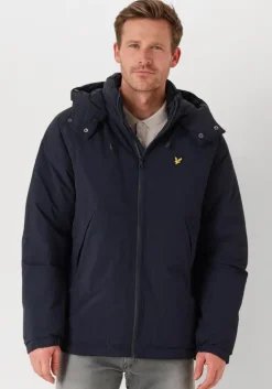 donkerblauwe lyle & scott jack padded puffer jacket