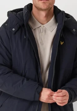 donkerblauwe lyle & scott jack padded puffer jacket