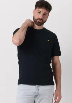 donkerblauwe lyle & scott t-shirt plain t-shirt