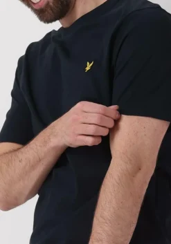 donkerblauwe lyle & scott t-shirt plain t-shirt