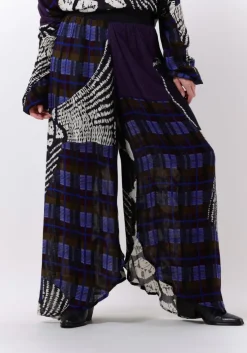 donkerblauwe mes demoiselles wijde broek sanchu