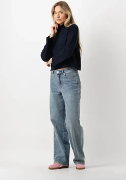 donkerblauwe minus trui lupi high neck pullover