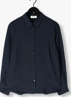 donkerblauwe modström blouses ossamd shirt