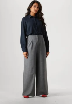 donkerblauwe modström blouses ossamd shirt