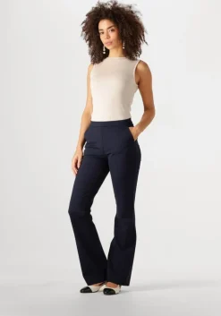 donkerblauwe modström flared broek tanny flare pants