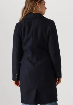 donkerblauwe modström mantel pamela coat