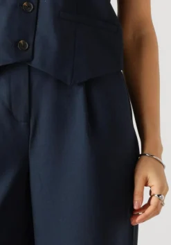 donkerblauwe modström pantalon galemd 2 wide pants