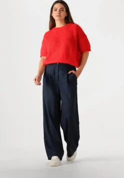 donkerblauwe modström pantalon galemd 2 wide pants