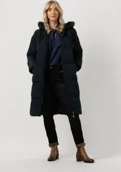 donkerblauwe mos mosh gewatteerde jas nova square down coat