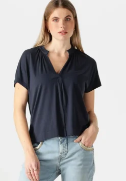 donkerblauwe mos mosh top shira tee