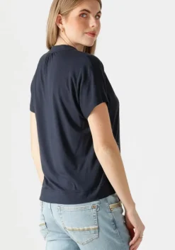 donkerblauwe mos mosh top shira tee