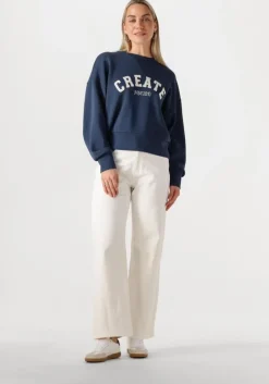 donkerblauwe mos mosh trui mmcelli o-ls sweatshirt