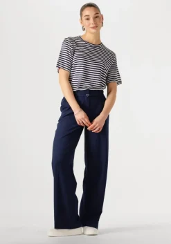 donkerblauwe my essential wardrobe t-shirt lisamw striped tee