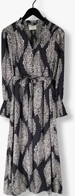 donkerblauwe neo noir maxi jurk novalee paisley drop dress