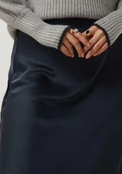 donkerblauwe neo noir midirok bovary skirt