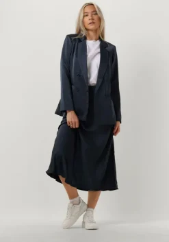 donkerblauwe neo noir midirok bovary skirt