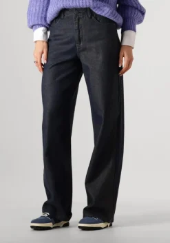 donkerblauwe object wide jeans objzilvio hw marina jeans