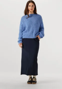 donkerblauwe penn & ink maxirok skirt w25f1716