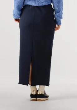 donkerblauwe penn & ink maxirok skirt w25f1716