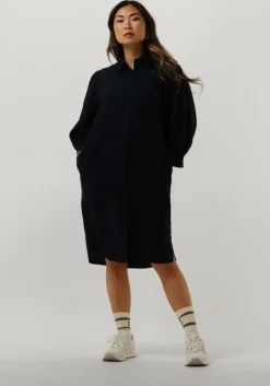 donkerblauwe penn & ink midi jurk dress