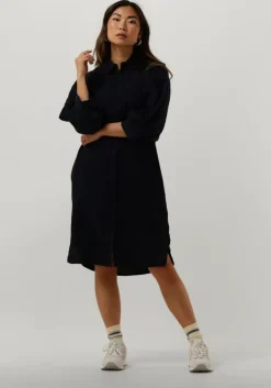 donkerblauwe penn & ink midi jurk dress