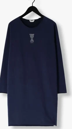 donkerblauwe penn & ink midi jurk dress print