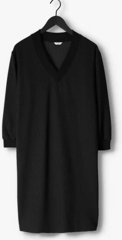 donkerblauwe penn & ink midi jurk dress v