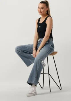 donkerblauwe penn & ink top singlet print