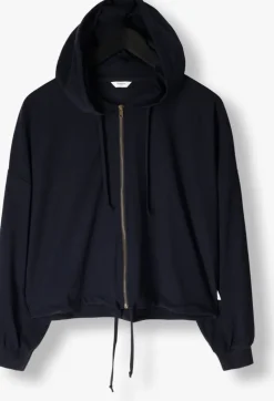 donkerblauwe penn & ink vest hoodie w25f1739