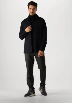 donkerblauwe plain pantalon josh pl 060