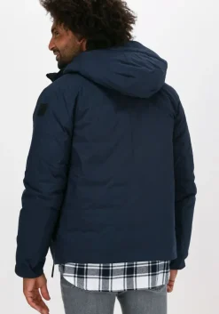 donkerblauwe pme legend gewatteerde jas short jacket nextshell recycle