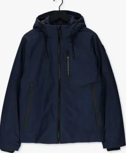 donkerblauwe pme legend gewatteerde jas short jacket nextshell recycle