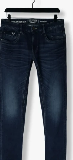 donkerblauwe pme legend straight leg jeans commander 3.0