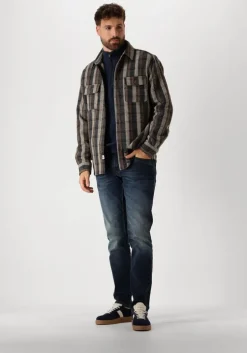 donkerblauwe pme legend trui half zip collar cotton mouline