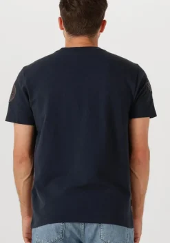 donkerblauwe pme legend t-shirt flat waffel jersey