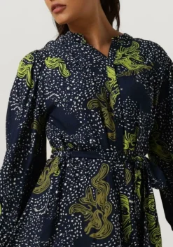 donkerblauwe pom amsterdam mini jurk eternity