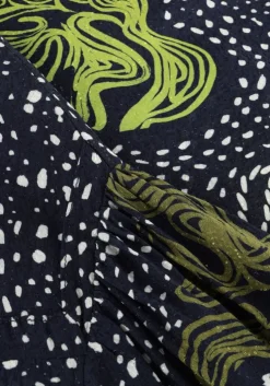 donkerblauwe pom amsterdam mini jurk eternity